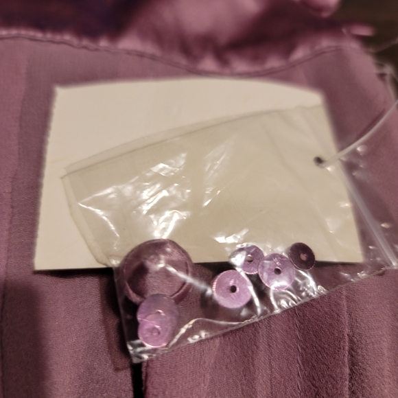 Worthington pleated skirt sz14 in orchid silk satin sequins lined Ballerina - Picture 9 of 11